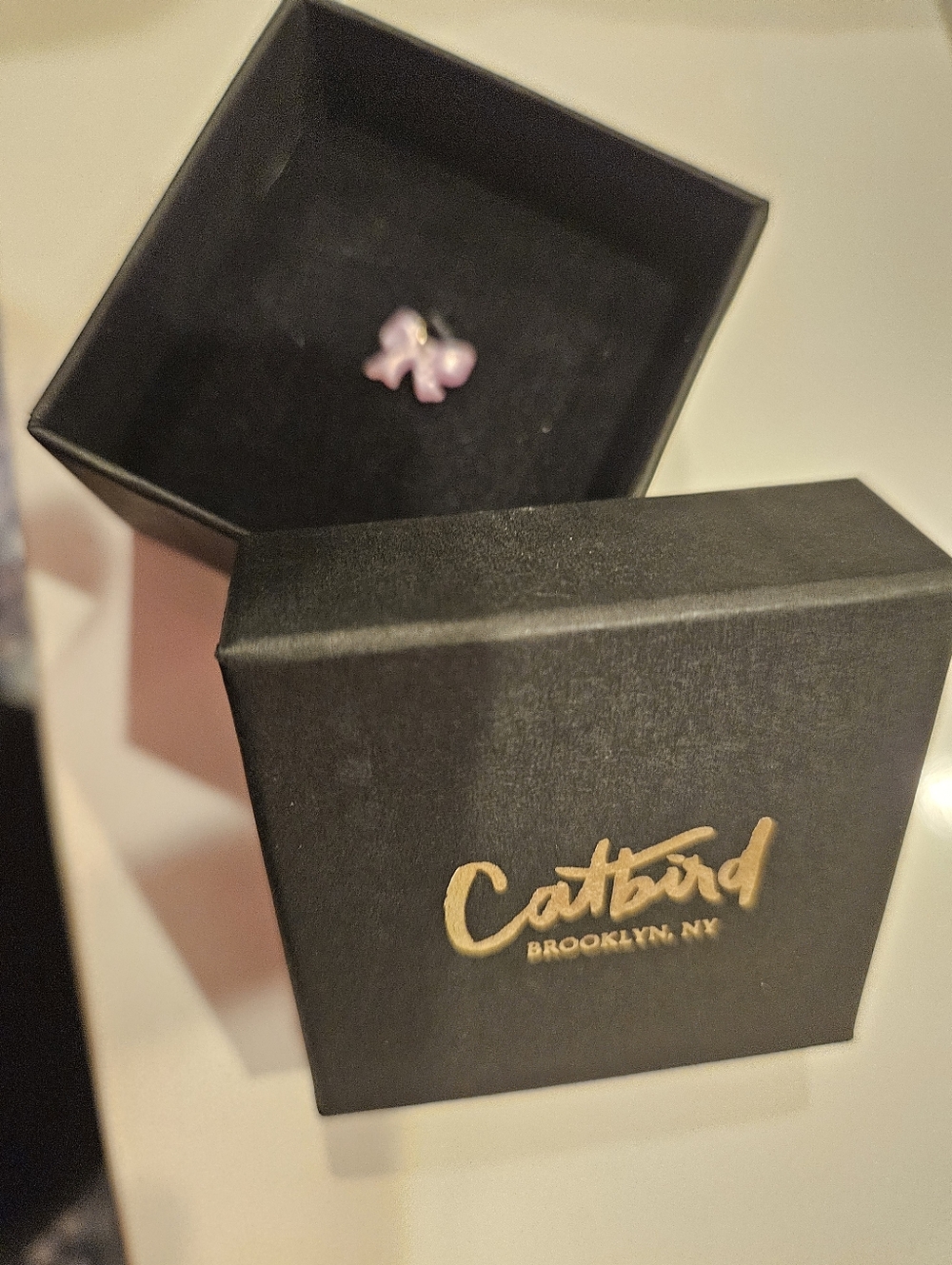 Catbird Pink Bow Charm - Picture 3 of 4